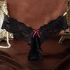 Sexy Panties Ladies Transparent Lace Panties Cotton Crotch Low Waist Sweet Stretch Thong Seduction Tback 2106