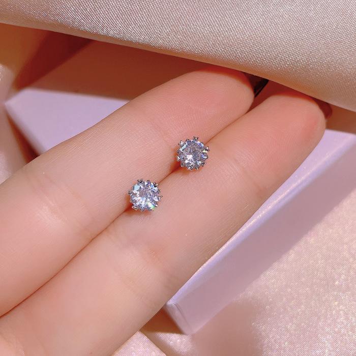 

Простое круглое бриллиантовое кольцо с цветком, ожерелье, серьги, комплект свадебных украшений