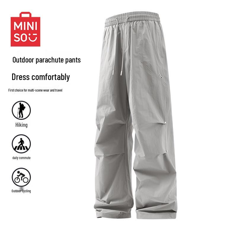 MINISO Men s Summer Casual Straight Leg Paratrooper Pants M