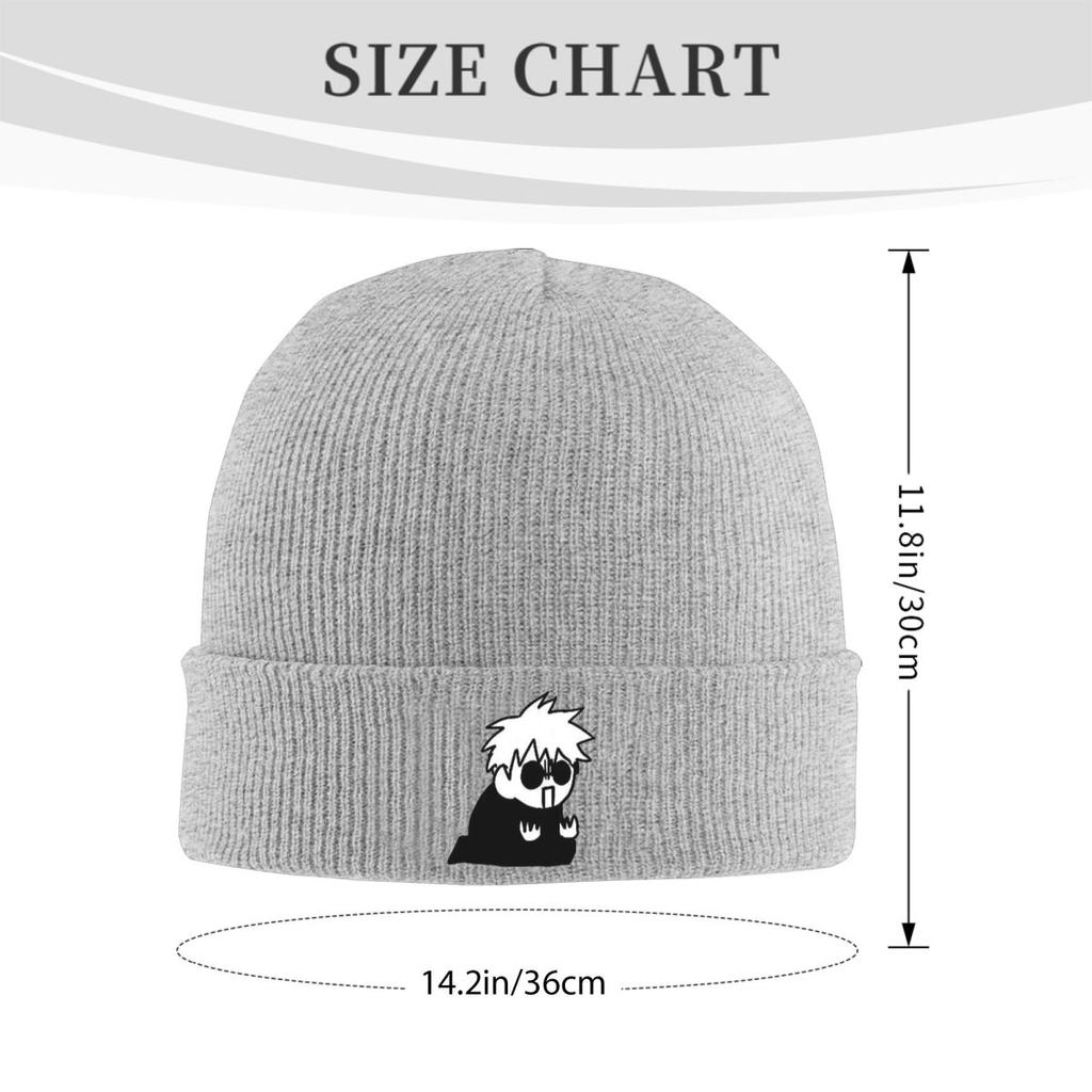 Gojo Manga Kawaii Japanese Anime Warm Knitted Cap Fashion Bonnet Hat Autumn Winter Outdoor Beanies Hats for Unisex Adult