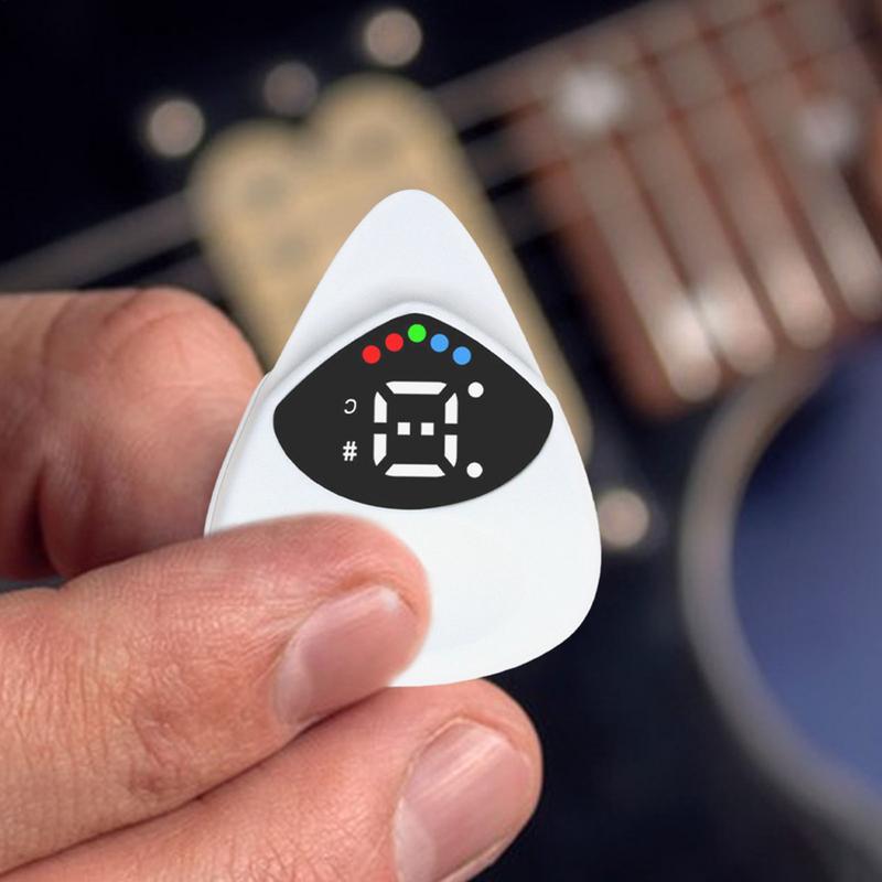 2 In 1 Guitar Pick Tuner Combo Portable Acoustic Guitar Tuners & Guitar Picks Guitar / Ukulele Tuner For Guitar Accessories