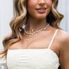 Summer Seaside Starfish Conch Necklace Women's Multi-layer Stacking Design Sense Vacation Imitation Pearl Collarbone Chain