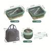 Portable Lunch Box Japanese Bento Box with Tableware for Kids School Office Worker Leakproof Food Storage Container Microwavable