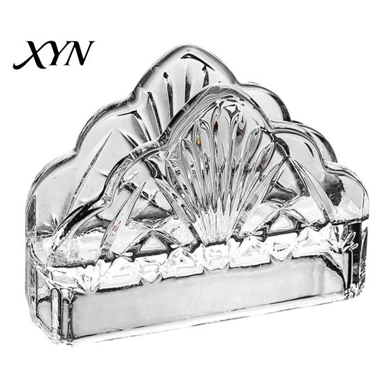 Restaurant Paper Towel Holder Tissue Holder, Crystal Glass Modern Style, Durable Scratch-Resistant Coffee Shop Napkin Organizer, Dispenser for Napkins
