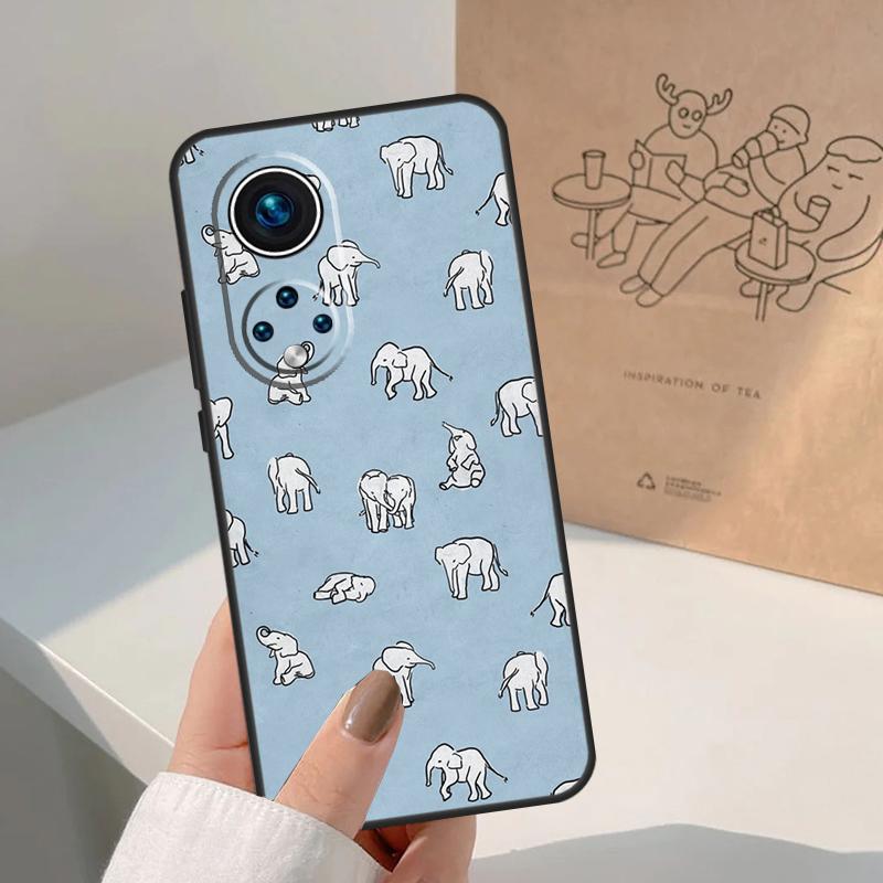 Cute Baby Elephant For Honor Magic 8 7 6 5 Pro Case For Honor X9d X9c X9b X9a X8c X8b Win 200 400 50 70 90 Lite