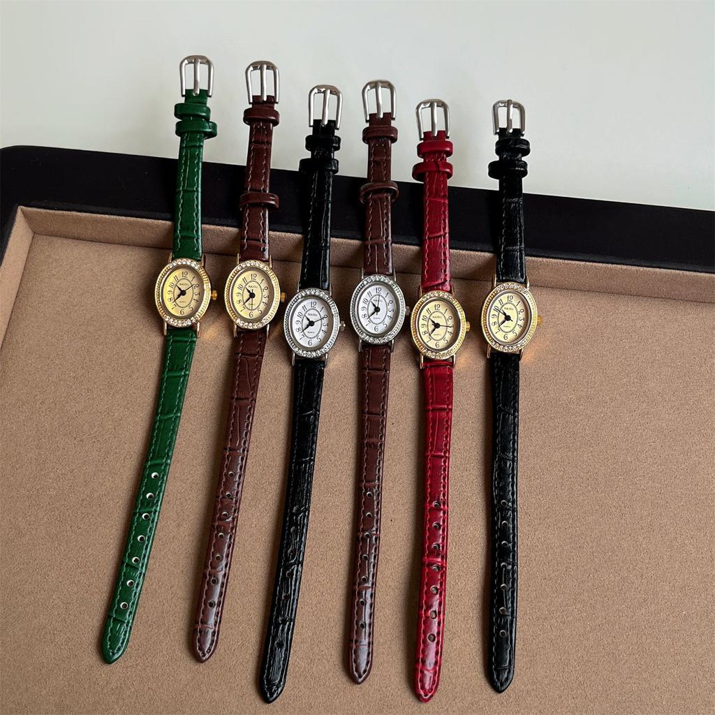 Oval Belt Diamond Women'S Watch Small Dial Retro Delicate Casual Women'S Watch Source Price