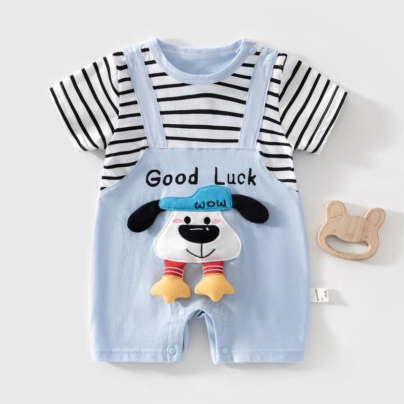 Baby Cotton Short Sleeve Romper Cartoon Onesie Pajamas Newborn