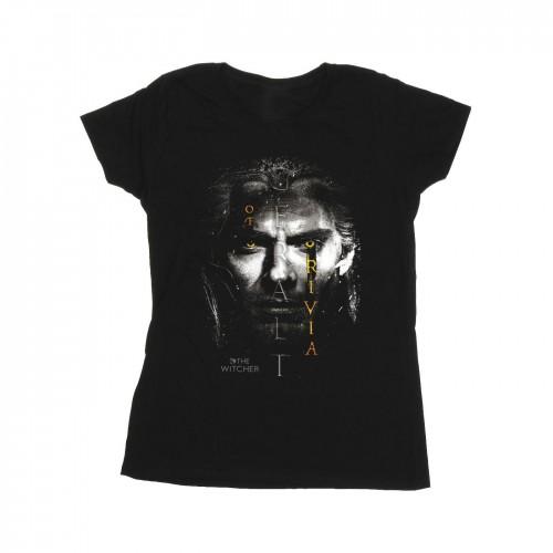 Netflix Womens/Ladies The Witcher Geralt Glowing Eyes Cotton T-Shirt