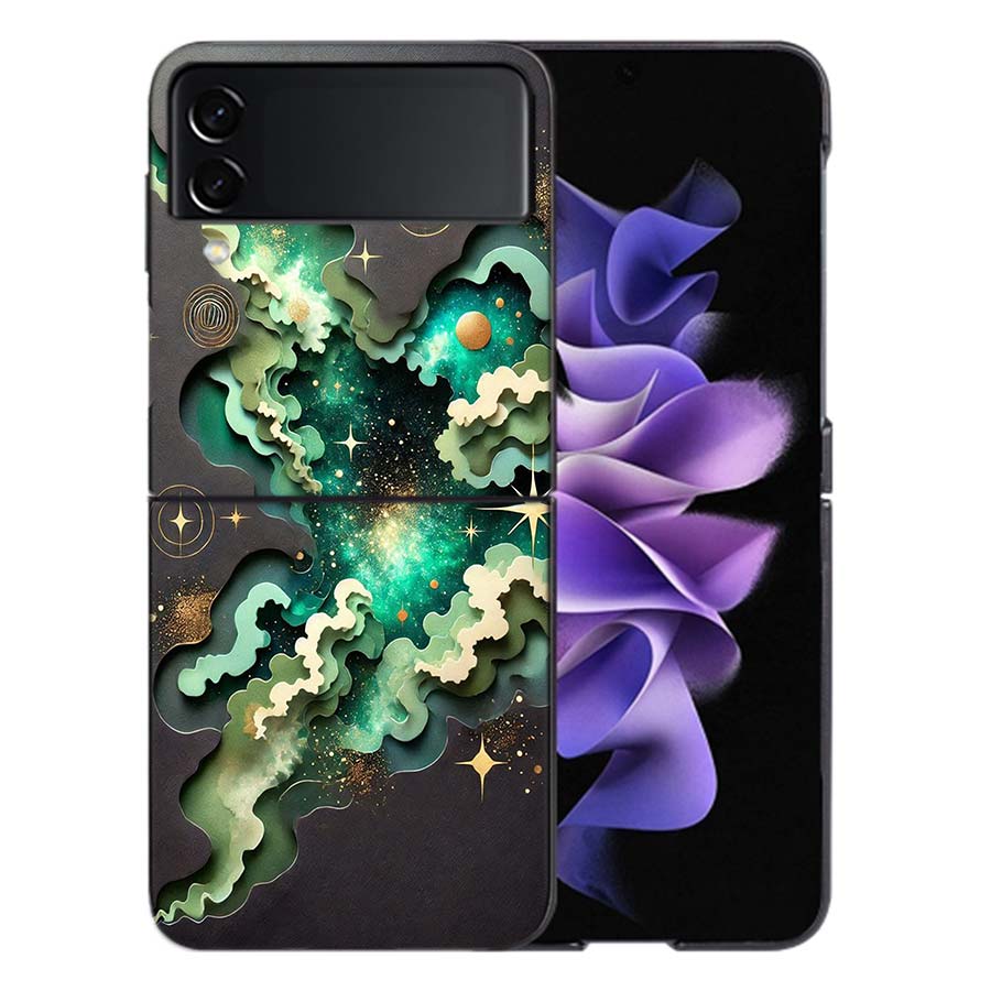 A Stunning 3D Paper Art Masterpiece Coque For Samsung Z Flip7 6 Galaxy Case Shockproof Z Flip5 Z Flip3 4 5G Hard Cover Phone TP