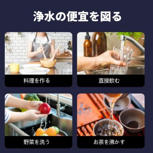 Replacement Water Purification Cartridge for JF-45N, Standard Type, Removes 17+2 Substances, Compatible with Kitchen Appliances