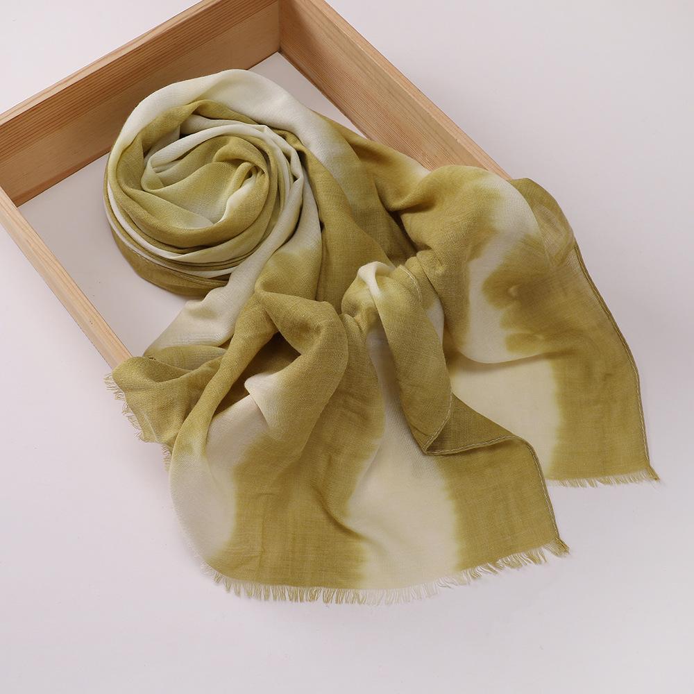 New hanging dye splicing scarf, casual women's scarf, fashion bag silk scarf, headscarf