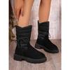 Women's Mid-Tube Snow Boots Women's Winter New Warm Women's Cotton Boots Strap Furry Boots