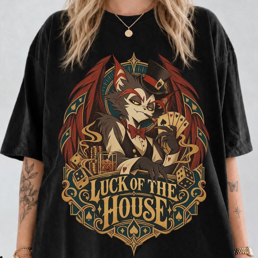 Comfort Colors Luck of the House Shirt, Husk Shirt, Hazbin Hotel Tshirt, Hellaverse Merch