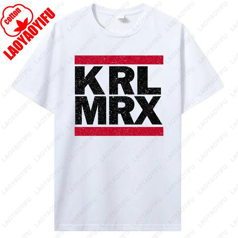 KRL MRX Tshirt Kommun Is Mus So Zialis Mus Marx Revolution Castro Lenin Engels Graphic Tshirts Unisex Cotton Fashion Vintage Tee