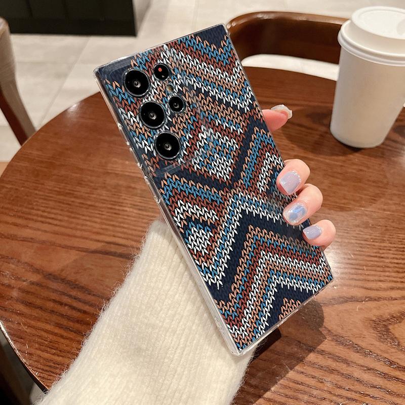 Grid Lines Pattern Case For Samsung Galaxy S26 S25 S24 Ultra S23 S25 FE A57 A17 A37 A16 A56 A55 A15 A35 A36 Soft TPU Phone Cover