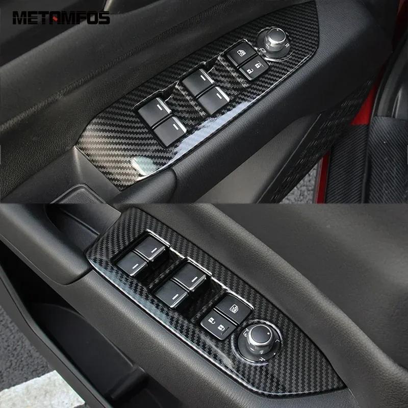 Car Accessories For Mazda CX-5 CX5 KF CX-8 CX8 2017-2026 2026 Interior Carbon Fiber Window Lift Switch Cover Trim Armrest Frame