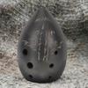 Ancient Chinese Black Clay Flute Exquisitely Crafted 8 Hole Ocarina Artwork Musical Instrument Perfect for Practicing