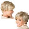 Light Blonde Boy Cut Short Pixie Straight Cosplay Full Wig For White Women