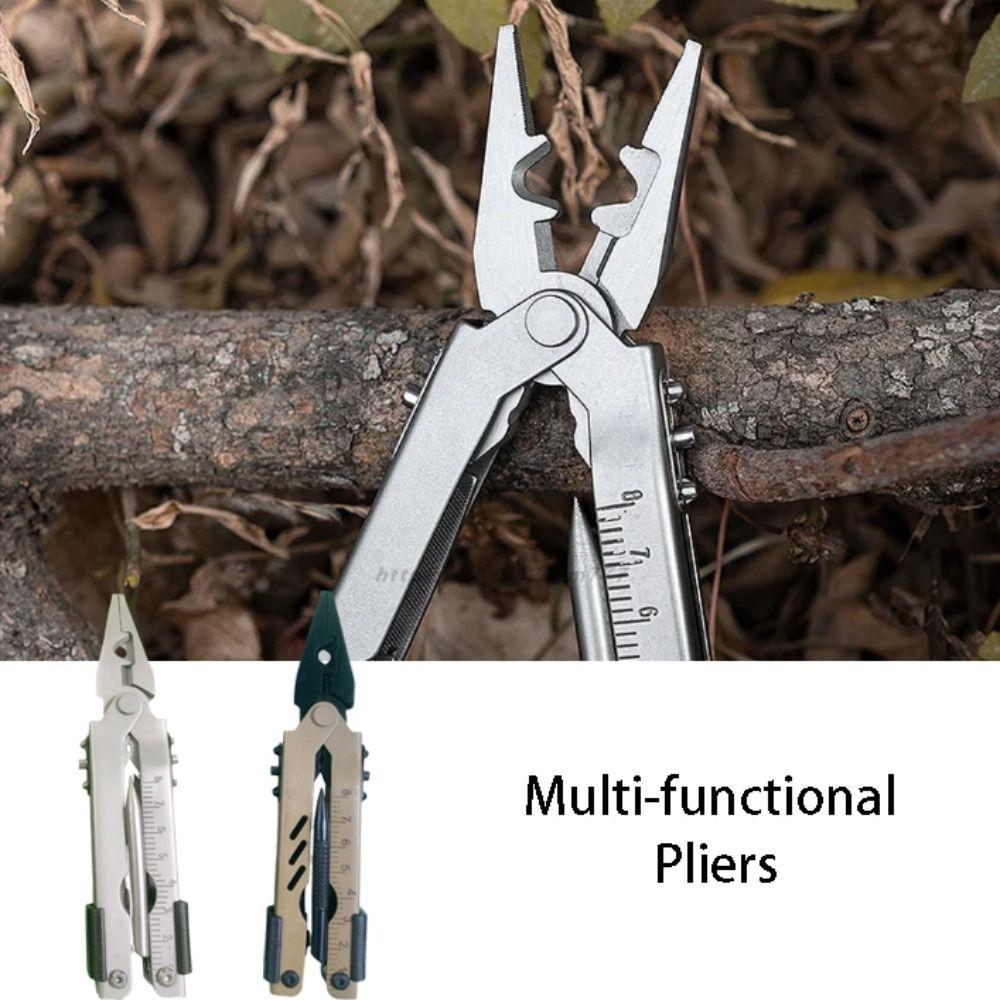 Stainless Steel Multitool Needle Nose Wire Stripper Folding Tool Telescopic Pliers Portable Design Multifunction Tool