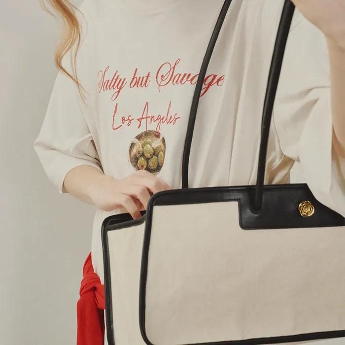Signature Rose Canvas Bag_CREAM(315354)
