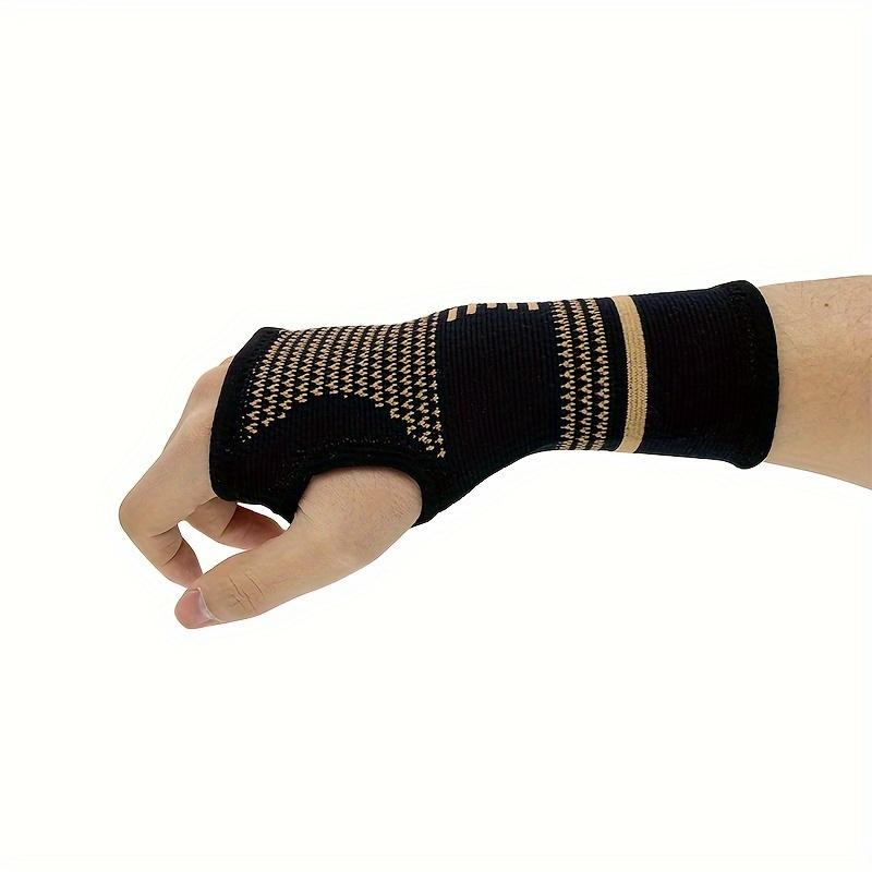1Pc/2Pcs Copper Compression Palm Sleeve Gloves, Fingerless Gloves For Men & Women, Wrist Support Brace