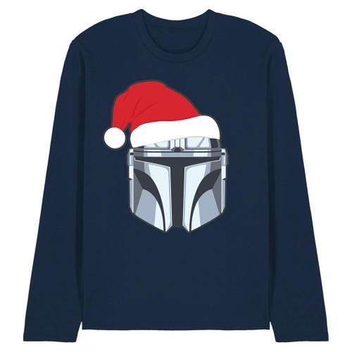 Star Wars: The Mandalorian Unisex Adult Mando Long-Sleeved Christmas T-Shirt