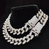 Iced Out Bling Bling Chain Necklace High Quality 20mm Width Miami Cuban Chain Hiphop Necklaces Fashion Charm Jewelry