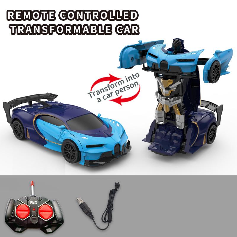 

RC Car Deformation Car Mini 2 In 1 Car Toys Transform Car Robot Model Car Remote Control Toy Boys Gifts Детские игрушки Мальчики Подарок синий