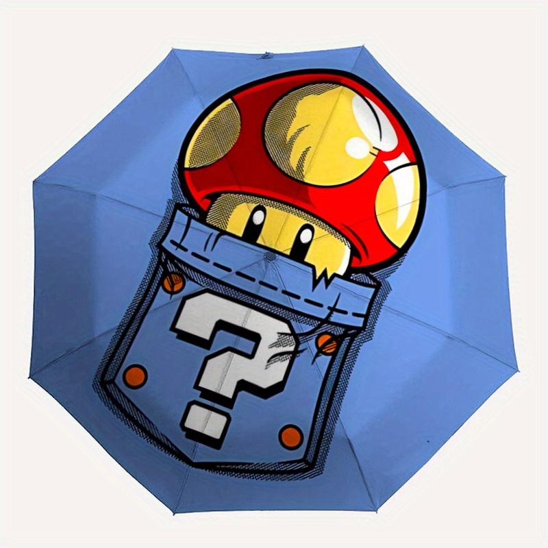 

1pc Mario Mushroom Pocket Auto Cute Umbrella with Folding feature - Compact Travel Umbrella, Perfect Gift for Birthday, Christmas, 061