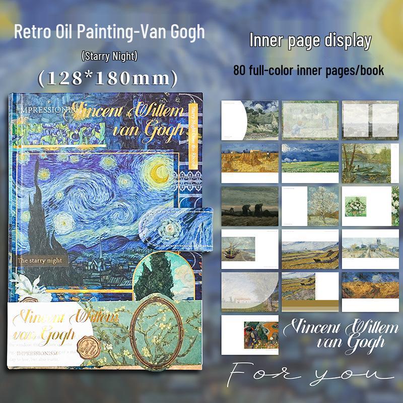 Monet Oil Painting Retro Girl's Hardcover Journal & Planner