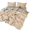 Class A Bed Pure Cotton Double-Layer Yarn, Cotton Quilt Cover Bed Sheet Quilt Cover Bed Hat Model Student Dormitory 3