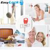 EASYLOCK პორტატული კარის საკეტი სამოგზაურო საკეტი ბლოკირებადი საკეტი დამატებითი საკეტი ჩანთით