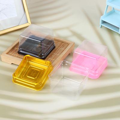 10/50Pcs Plastic Square Moon Cake Boxes Egg-Yolk Puff Container Packing Boxes