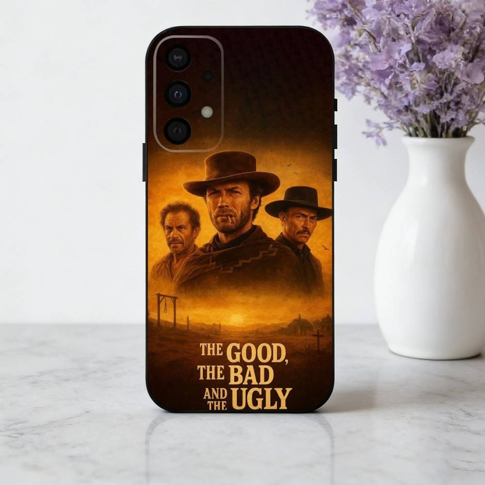 MOVIE T-The G-Good the Bad and U-Ugly Phone Case For Samsung Galaxy A73,A72,A71,A70,A53,A52,A51,Soft Silicone Black Cover
