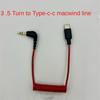 USB C to 3.5mm Cable for RODE Wireless Go II, Coiled Right Angle TRS Male DAC AUX Adapter Audio Cord