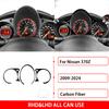 For Nissan 370Z 2009-2024 3pcs/set Carbon Fiber Car Dashboard trument Cluster Board Trim Dash Speed Panel Cover Frame Sticker