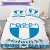 Custom Name Malmo FF Pattern Bedding Uilt Set Uilt Cover Pillowcase Home Decoration Birthday Gift (1*duvet Cover+2*pillowcase Without Core)