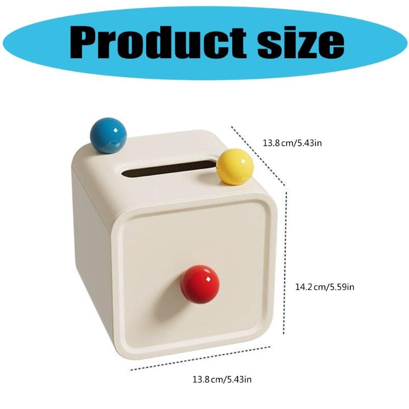Dopamine Desktop Tissue Holder for Living Room or Bedroom Elegant Napkin Dispenser Waterproof Paper Roll Container