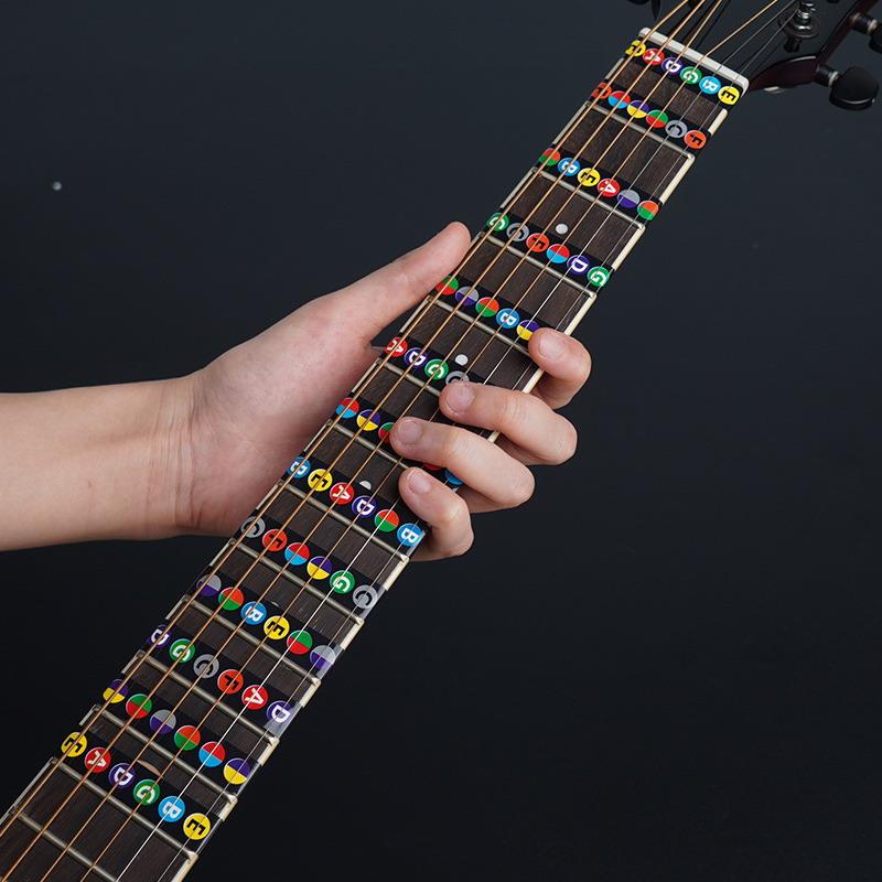 5Pcs Guitar Fretboard Notes Map Labels Stickers Guitarra Accessories 6 String Fingerboard Fret Decals For Guitar Beginner