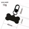 Pet Anti-Lost Bone Dog Tag Keychain with Engraved Logo.