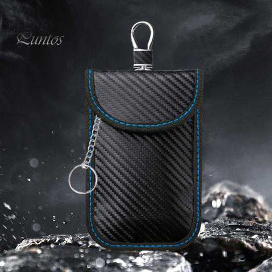 Faraday Key Holder Portable Bag Car Storage Organizer Wear Resistant Anti-Theft Signal Blocking RFID Fob Protector Pouch