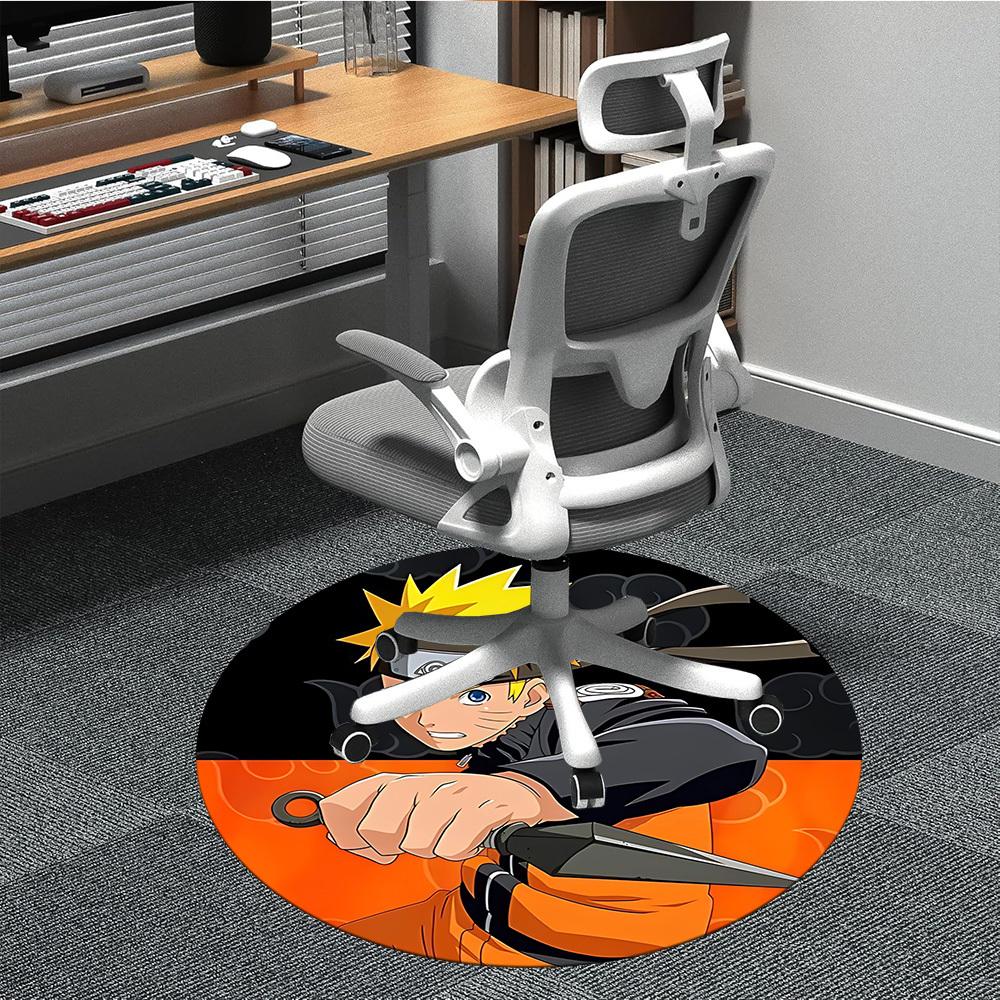 

1PC Office Round Rug - Perfect for Office or Study Decor, Machine Washable, Non-Slip Backing, Decorative Floor Mat 80cm