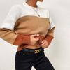 Hundred Percent Clothing: 2025 Autumn/Winter Women's Gradient Striped Round Neck Sweater