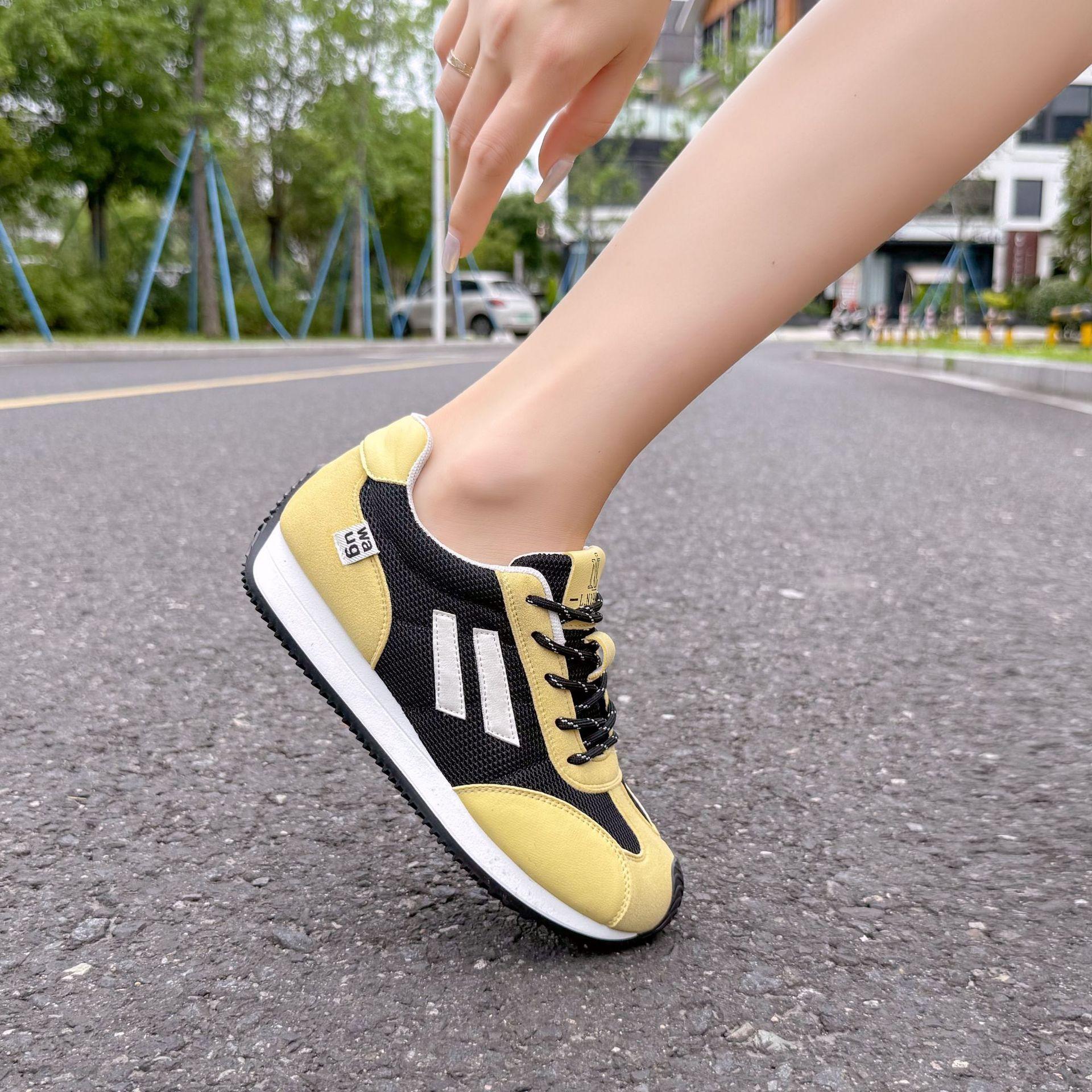 

Breathable mesh German training shoes women s 2025 summer new versatile flat-bottomed casual sports shoes women s retro Forrest Gump shoes women 35 жовтий