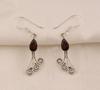 Solid 925 Sterling Silver Earrings Garnet Gemstone Dangle Drop Earrings Handmade Boho Earrings Gift For Her