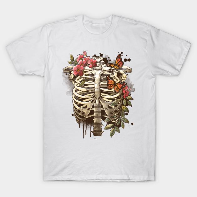 

Men Black Print T-shirt Spring Skeleton Watercolor No-Cut Transfer Paper Print Cotton Tshirt 3XL білий