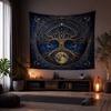 Tree of Life Star Moon Tapestry Bohemian Spiritual Wall Hanging Aesthetic Bedroom Dorm Meditation Home Decor