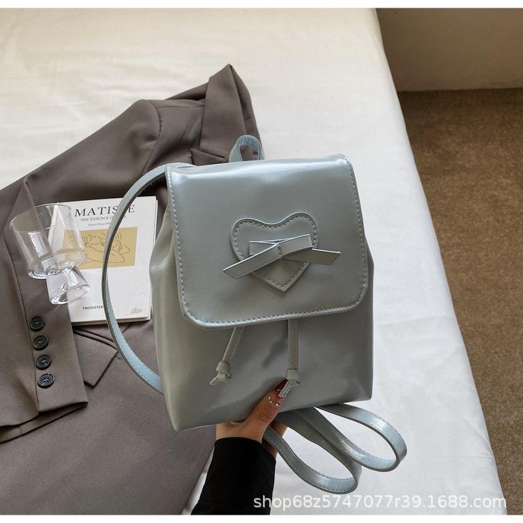 Korean bow shoulder bag women's bag 2025 new trendy fashion backpack cute handbag shoulder bag school bag