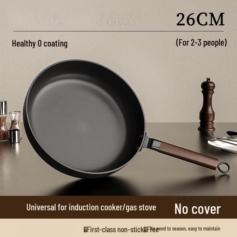 ZISIZ Cast Iron Frying Pan with Lid