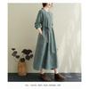 Floral Plus Size Dress Commuter Literary Loose Midi Dress